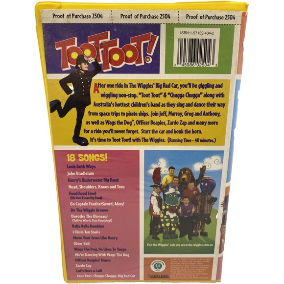 The Wiggles VHS Lot Of 4 Toot Toot Big Red Car Dance Party Wiggle Bay Children's - Picture 9 of 16